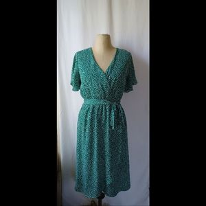 SIENNA SKY green and white spring dress